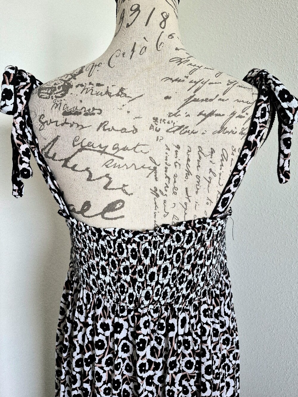 Diane von Furstenberg for Target Smocked Floral Maxi Dress Size L Boho Summer - Picture 12 of 15
